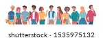 people flat vector colour set... | Shutterstock .eps vector #1535975132