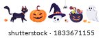 cute halloween characters and... | Shutterstock .eps vector #1833671155