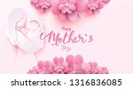 happy mother's day greeting... | Shutterstock .eps vector #1316836085