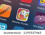Small photo of London, United Kingdom - October 01, 2018: Screenshot of the mobile app Monster Puzzle Adventure â€“ the RPG minesweeper game from Fun Games For Free.