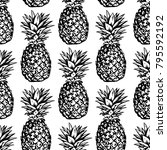 seamless vector pattern with... | Shutterstock .eps vector #795592192