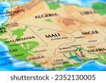World map of africa with close...