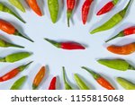 colorful chilli background  ... | Shutterstock . vector #1155815068