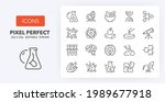 sciences. thin line icon set.... | Shutterstock .eps vector #1989677918