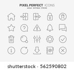 set of interface line icons.... | Shutterstock .eps vector #562590802