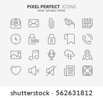 set of interface line icons.... | Shutterstock .eps vector #562631812
