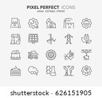 thin line icons set of heavy... | Shutterstock .eps vector #626151905