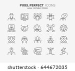 thin line icons set of business ... | Shutterstock .eps vector #644672035