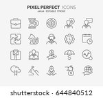 thin line icons set of business ... | Shutterstock .eps vector #644840512