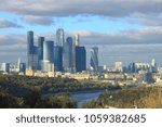 Small photo of The view of Moscow from Vorobyev Hill with the skyscrapers of International Business Centre dominates the city's skyline.