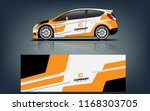 car decal wrap design vector.... | Shutterstock .eps vector #1168303705