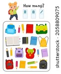 counting educational children... | Shutterstock .eps vector #2058809075