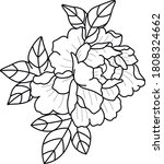 peony floral design decorative... | Shutterstock .eps vector #1808324662