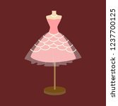 Vector Of Pink Ball Gown On...