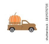 pumpkin truck design template... | Shutterstock .eps vector #1819370735