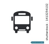 bus icon vector template flat...