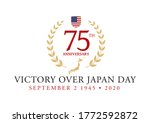 Logo for the V-J Day 75th Anniversary - 2 september 1945, the WII Victory Over Japan Day