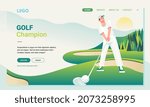golf banner illustration  a man ...