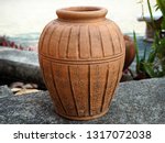 Beautiful Clay Pot Decorated In ...