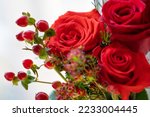 Bouquet Of Three Red Roses...