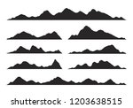 mountains silhouettes on the... | Shutterstock .eps vector #1203638515