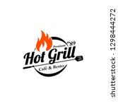 hot grill logo templates | Shutterstock .eps vector #1298444272