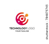 technology logo design vector | Shutterstock .eps vector #784875745