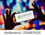 Small photo of June 21, 2023, Brazil. In this photo illustration, the Lexicon Pharmaceuticals logo is displayed on a smartphone screen