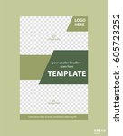 flyer concept brochure template ... | Shutterstock .eps vector #605723252