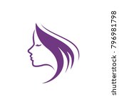 beauty logo template. woman... | Shutterstock .eps vector #796981798