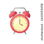 alarm clock red isolated on... | Shutterstock .eps vector #1610453458