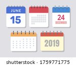 set of calendar  flat style... | Shutterstock .eps vector #1759771775