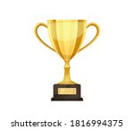 golden trophy cup  flat style... | Shutterstock .eps vector #1816994375