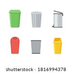 trash can and dustbin set  | Shutterstock .eps vector #1816994378