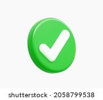 3d realistic check mark button... | Shutterstock .eps vector #2058799538