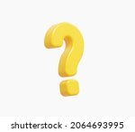 3d realistic yellow question... | Shutterstock .eps vector #2064693995