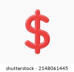 3d realistic dollar sign vector ... | Shutterstock .eps vector #2148061445