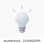3d realistic lightbulb vector... | Shutterstock .eps vector #2154502595