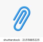 3d realistic paperclip... | Shutterstock .eps vector #2155885225