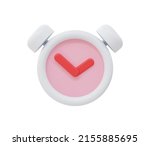 3d realistic alarm clock vector ... | Shutterstock .eps vector #2155885695