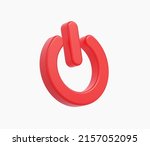 3d realistic power off red... | Shutterstock .eps vector #2157052095