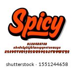 simple bold brush script font ... | Shutterstock .eps vector #1551244658