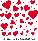 vector of the red hearts... | Shutterstock .eps vector #2046747248