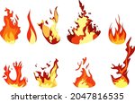 vector of the fires bundle  ... | Shutterstock .eps vector #2047816535