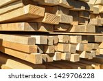 stacked lumber. folded wood... | Shutterstock . vector #1429706228
