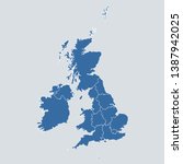 uk map on gray background... | Shutterstock .eps vector #1387942025