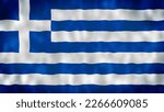 Greek flag waving in wind 4k....
