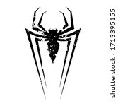 spider badge logo design grunge | Shutterstock .eps vector #1713395155