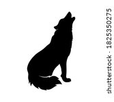 Wolf Graphic Icon. Wolf Sits...