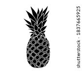 pineapple graphic icon.... | Shutterstock .eps vector #1837665925